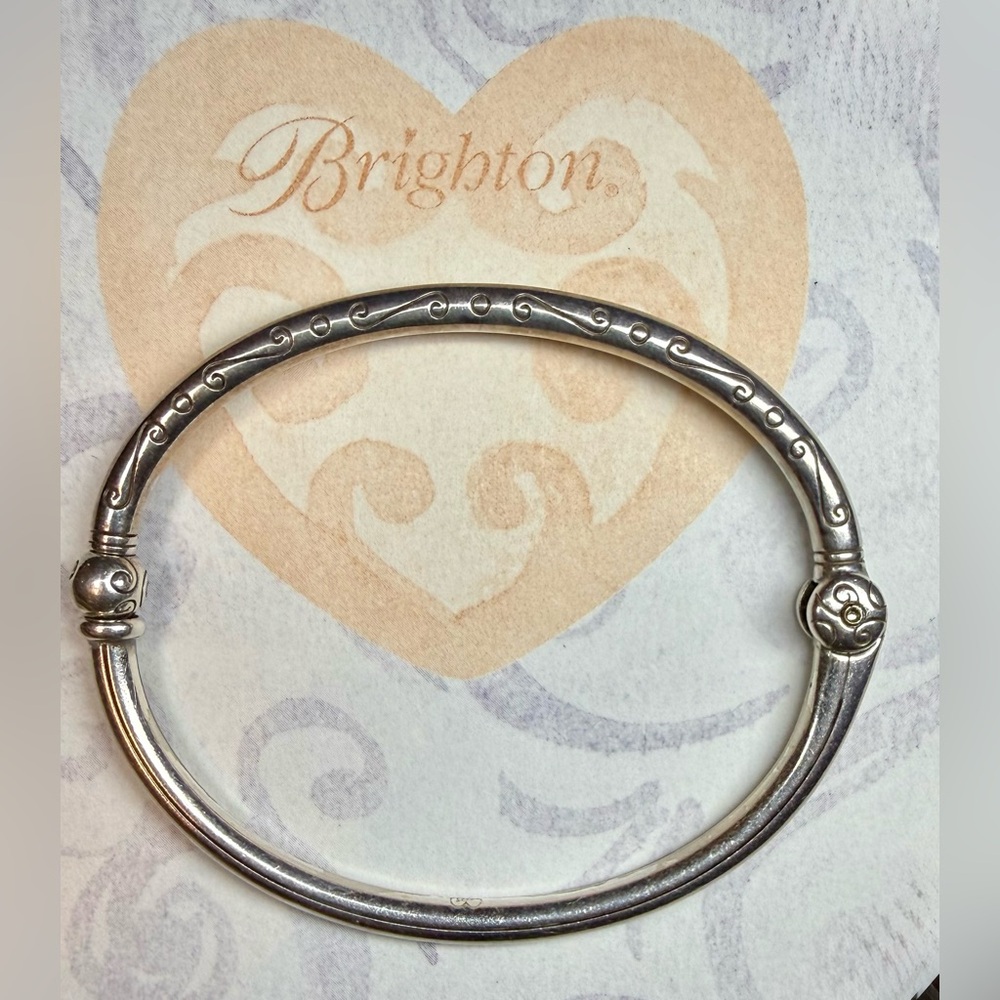 Brighton Silver Tone Charm Bangle with Decorative Accents
